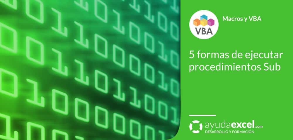 ejecutar procedimientos sub excel