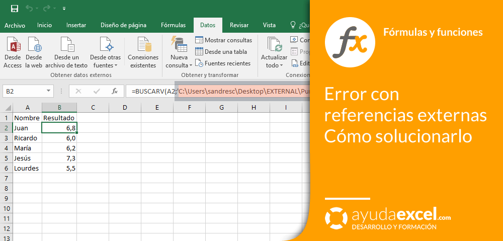 referencias externas excel