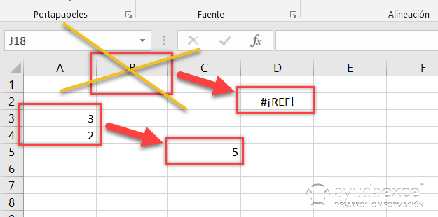 ERROR REF excel