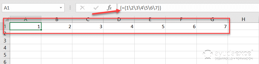 formula matricial horizontal excel