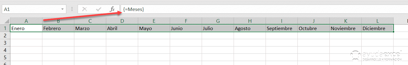 fórmulas matriciales nombre excel