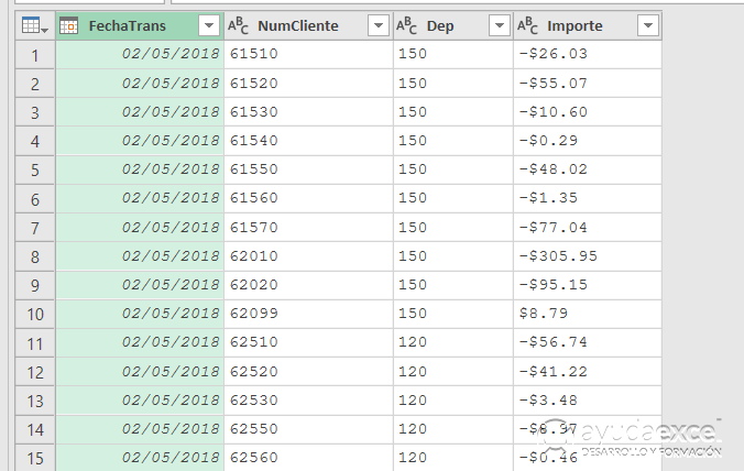 transformar configuración regional power query excel