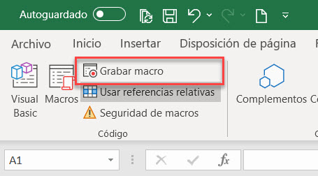 grabar macro grabadora de macros