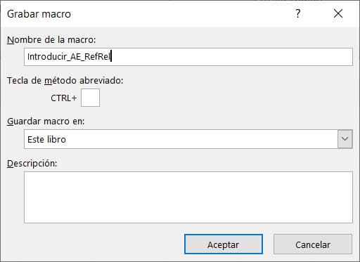 referencia relativa grabadora de macros