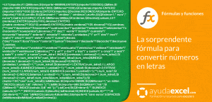 Convertir números en letras Excel