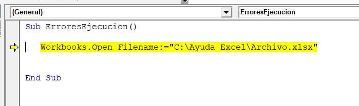 depurar macro vba excel