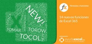 Nuevas funciones Excel 365